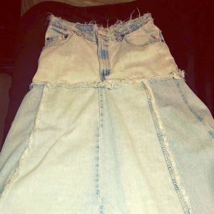 Long denim Skirt